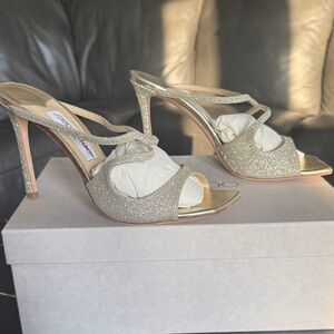 Jimmy Choo Glittering Gold Heels